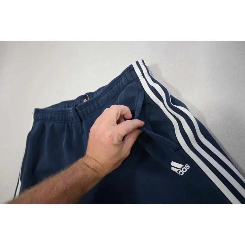 Adidas Sweat Pants Soccer‎ Jogger Athletic Striped Cotton Blend Boys Size XL